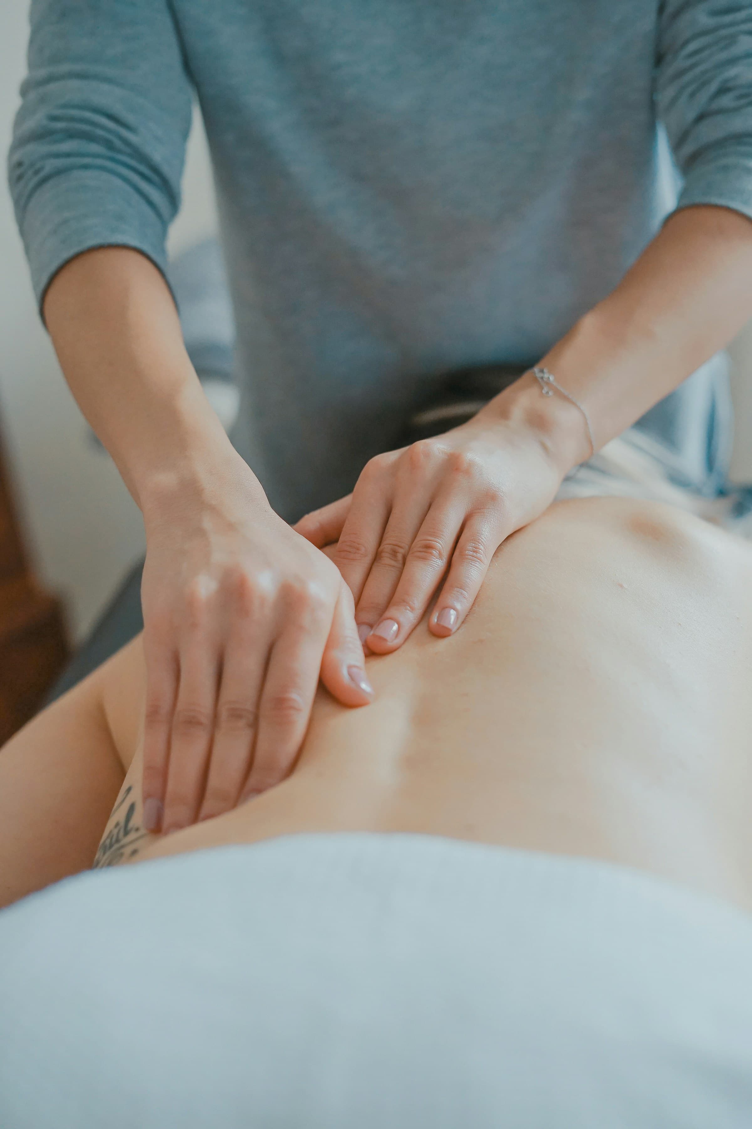 Professional massage therapy session in a peaceful setting